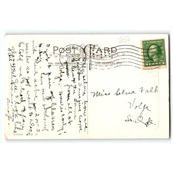 Vintage 1910s Thanksgiving Lithograph Postcard with Fruit Motif - Picture 2 of 2